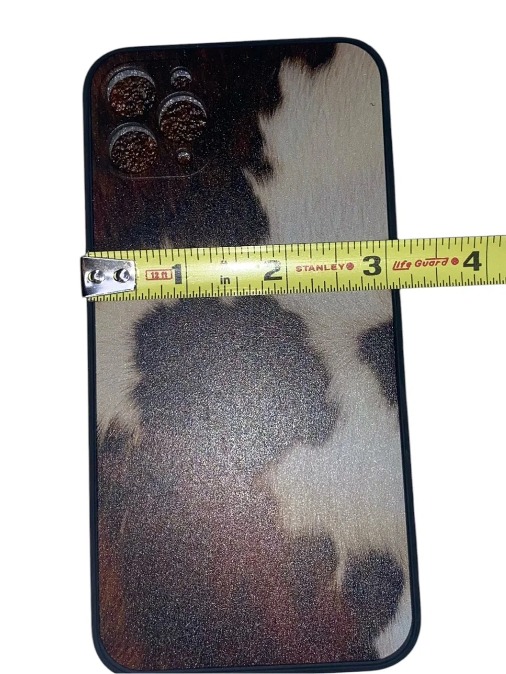 NEW IPHONE 13 PRO PHONE CASE Cow Print Pattern Brown White